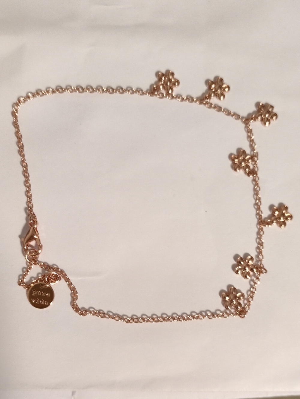 Pura Vida Rose Gold Daisy Anklet